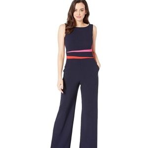 NWT Vince Camuto color block navy & pink jumpsuit